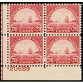 698, Mint FVF 20¢ Plate Block of Four Stamps - ...
