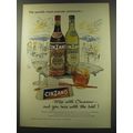 1960 Cinzano Vermouth Advertisement - The world's most popular vermouth
