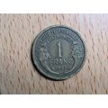 France Republic 1937 1 Franc Coin