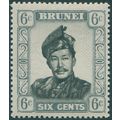 Brunei 1952 6c. black & grey SG104 MNH