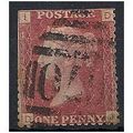 1858 SG43 1d Rd Plate 140 Good Used Filler Chec...