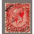 GB stamps 1912 - SG419 - KGV - 1d red - used 2