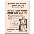 bristol-myers 1952 ipana penicillin tooth powde...