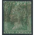 India 1854 SG31 2a Green IMPERF Good Used. ...