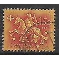 PORTUGAL 1953 1e.50 RED on YELLOW MEDIEVAL KNIG...