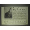 1910 Thew Type No. 0 Shovel Ad - Paving Contrac...
