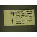 1960 Newsweek Magazine Ad - High Tension