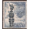 SPAIN, Monumento a Colon, Barcelona, blue 1965,...