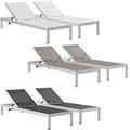 2 Outdoor Lounge Sun Chairs Black, White, Gray ...