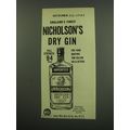 1949 Nicholson's Dry Gin Ad - England's Finest ...