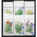 MOL 1993 (SET) 'FLOWERS '(6v) FINE USED (EBID78...
