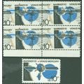 1557, 10¢ Amazingly HUGE Color Shift Error Bloc...