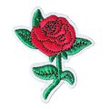Rose Iron On Patch Flower Badge 6.3 x 6.9cm Sew...