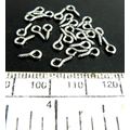 Oeil à vis 8mm d'argent brillant – paquet de 25