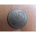Fiji 1980 20 Cents Coin