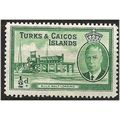 Turks & Caicos Islands 1950 SG221 1/2d Green Mo...