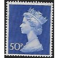 SG 831: 50p. deep ultramarine Defin.: Queen Eli...