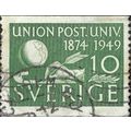 SWEDEN, Universal Postal Union 75 years, green ...