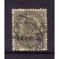 INDIA 1926 SG O113 4a SAGE GREEN Opt'd SERVICE ...