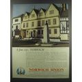 1957 Norwich Union Insurance Ad - A fine city, Norwich