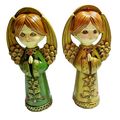 Vintage Pair of Angel Ceramic Figurine Statues ...