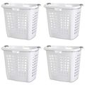 Set of 4 Heavy Duty Plastic Laundry Hamper Dirt...