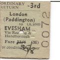 B.T.C. Edmondson Ticket - London Paddington to ...