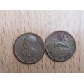 Ethiopa 1936 - 1944 Haile Selassie 1 Santeem Coin