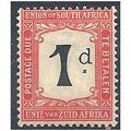 South Africa 1915 D2 1d Black & Scarlet Postage...
