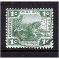 MALAYSIA 1908 SG 29 1c GREEN FINE USED#3