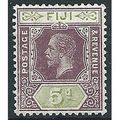 Fiji 1914 SG132 5d Dull Purple & Olive-Green Mo...