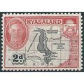 Nyasaland 1945 SG147 2d Black & Scarlet Mounted...