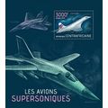 CENTRAL AFRICA 2013 SHEET MNH SUPERSONIC AIRCRA...