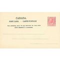 Canada #P33K Admiral Postal Card MINT 3 ADDRESS...