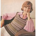Knit Vest Pattern Multi Geometric Vest