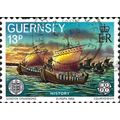 GUERNSEY, SHIP, French Invasion Fleet crossing ...