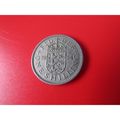 1954 QUEEN ELIZABETH II ENGLISH SHIELD ONE SHIL...