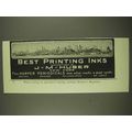 1913 L.M. Huber Printing Inks Ad - Best Inks
