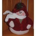 SNOW GIRL With Scarf, Burgundy Jacket, Matching...