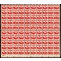C33, MNH 5¢ Complete Sheet of 100 Stamps - Stua...