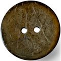 38mm Large Natural Coconut Shell Buttons 2 Hole...