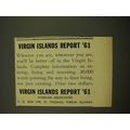 1961 Virgin Islands Report '61 Advertisement