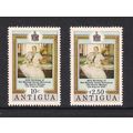 ANTIGUA 1980 QUEEN MOTHER SG 663 / 664 SET 2 VA...
