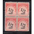 J88 1/2c Postage Due Fine MNH Blk/4 O7061