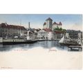 C Burnod Postcard le Port et le Chateau Annecy