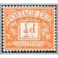 KGVI 1951 D35 ½d Yellow Orange Colour Change Po...