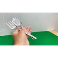 Pierced Serving Spoon and Fork, Stainless, Vint...