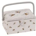 HobbyGift Medium Sewing Box (Embroidered) - Bee...