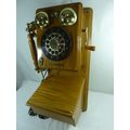 Crosley CR91W Solid Oak Home Telephone Phone Wa...