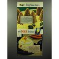 1950 Dole Pineapple Juice Ad - Bring Hawaii Home